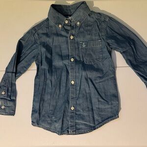 Carters Light Blue Buttondown Denim Chambray Shirt Size 3T